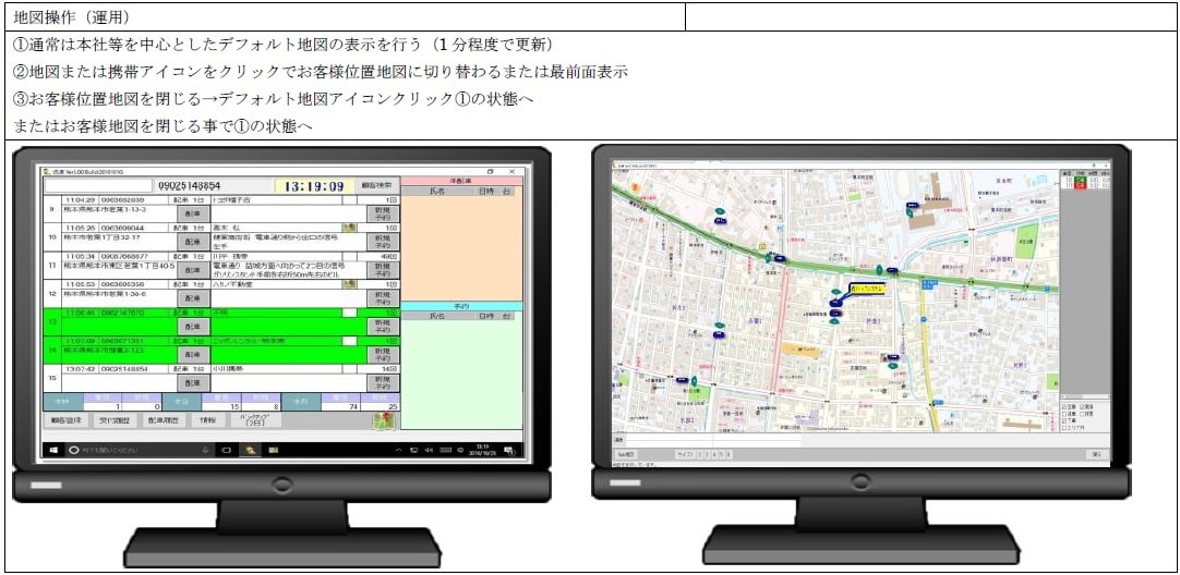 タクシー配車システム③