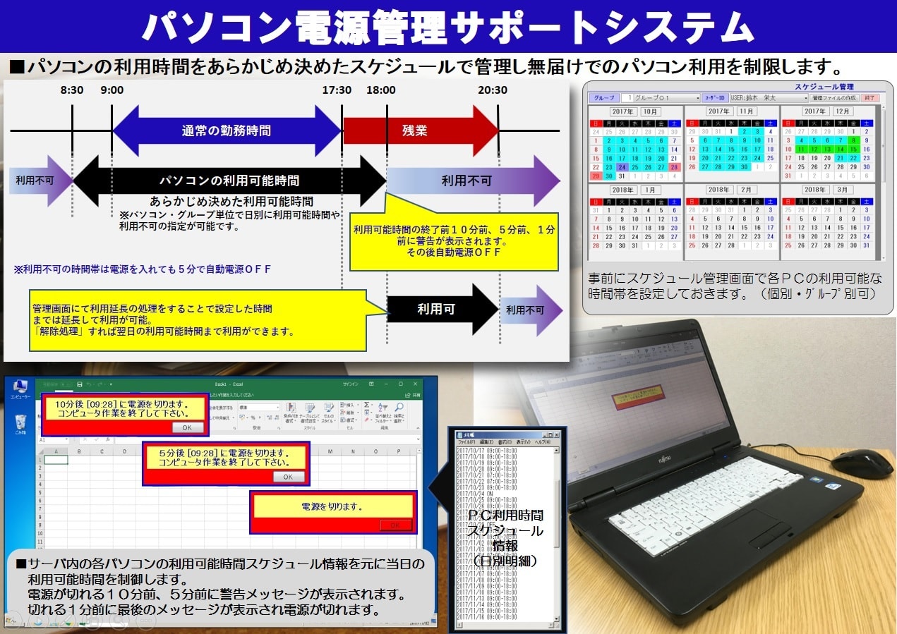 パソコン電源管理システム